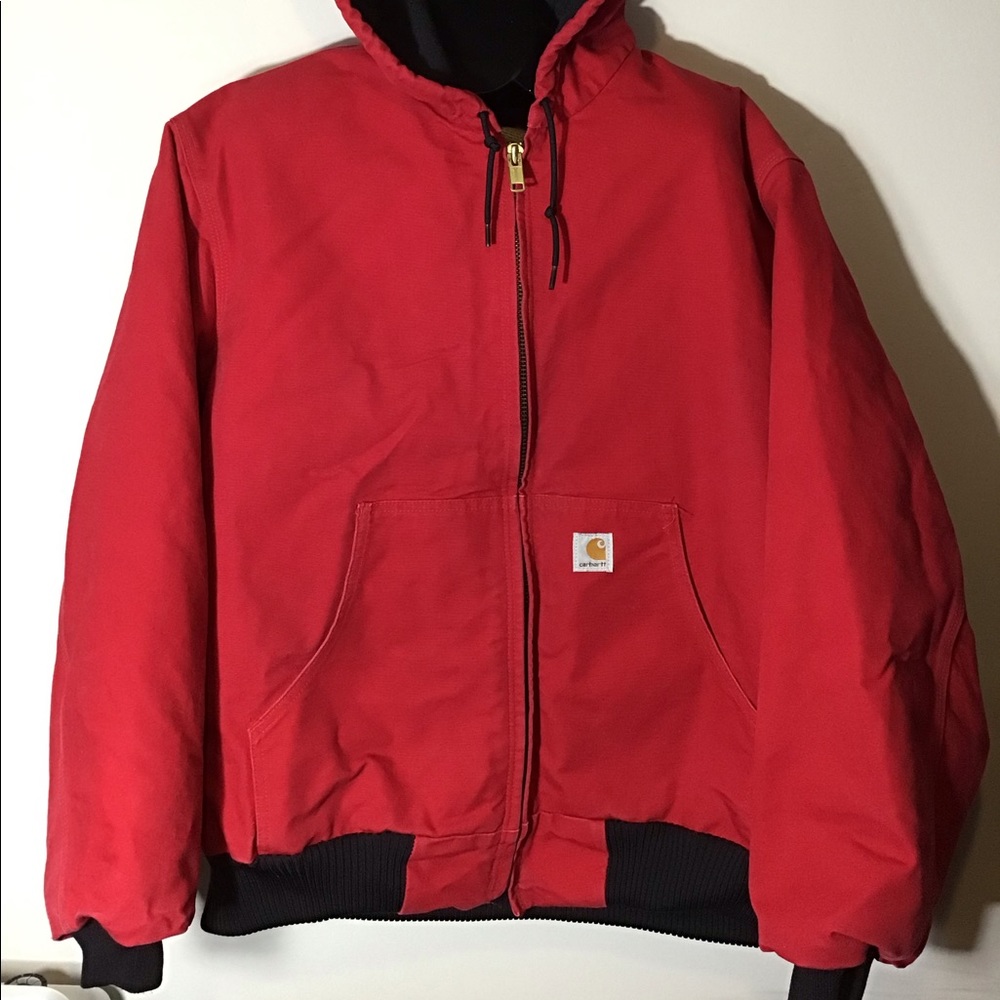 Carhartt jacket hoodie size X Large J140 Red